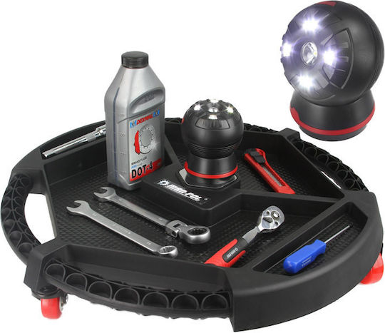 Mar-Pol Werkzeugzubehör für Lagerung / Transport Rollender Magnetischer Teller mit Led Lampe 50cm M80199 1Stück