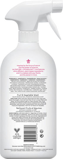 Fruit & Vegetable Cleaner Attitude 800ml