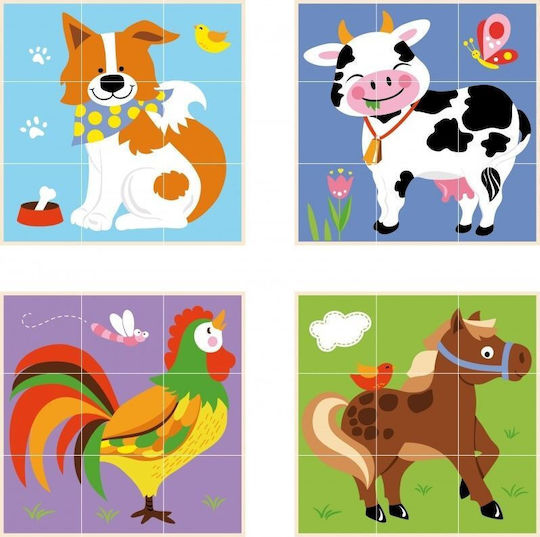 Holz Kinderpuzzle Farm 9pcs Viga Toys