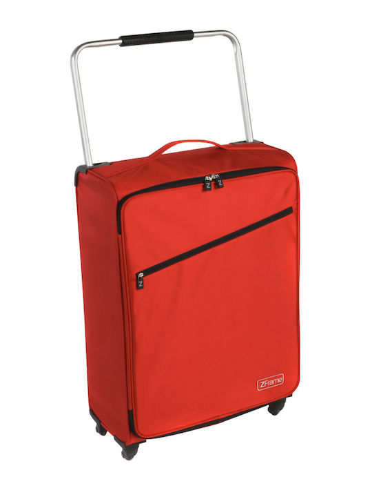 Zframe SHS222837RED/M Medium Travel Suitcase Fabric Red with 4 Wheels Height 67cm