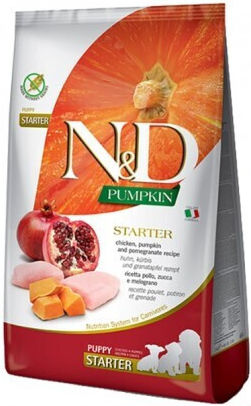 Farmina N&D Pumpkin Starter Puppy 2.5kg Dry Food Grain-Free for Small Breed Puppies with Chicken and Pomegranate