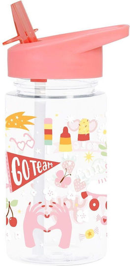 A Little Lovely Company Παιδικό Παγούρι Πλαστικό με Καλαμάκι Tritan 450ml (Διάφορα Σχέδια/Χρώματα)
