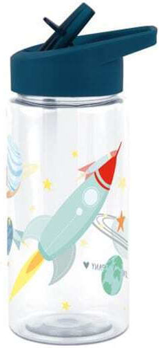 A Little Lovely Company Παιδικό Παγούρι Πλαστικό με Καλαμάκι Tritan 450ml (Διάφορα Σχέδια/Χρώματα)
