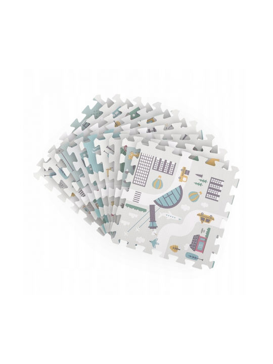 Nukido Kids Foam Rug City Figures Design 105x105cm