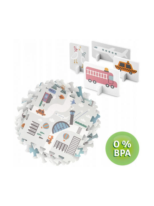 Nukido Kids Foam Rug City Figures Design 105x105cm
