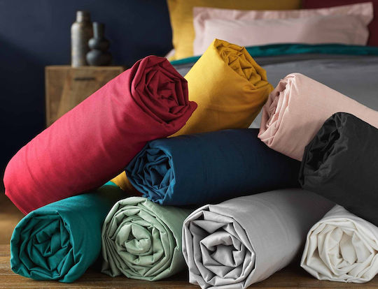Sheet Super-Double with Elastic 160x200+30cm. L-c Lina Sage