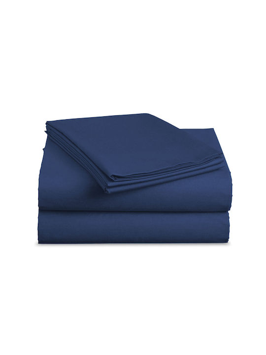 TnS Sheet Sets Queen 240x270cm. Dark Blue 4pcs