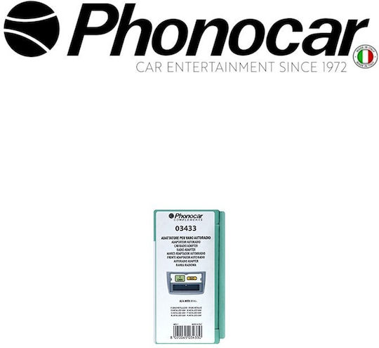 Phonocar DIN Fascia Panels 2 Din Front Panel R/CD for Alfa Romeo Mito 2014 Grey/Silver for Alfa Romeo Mito