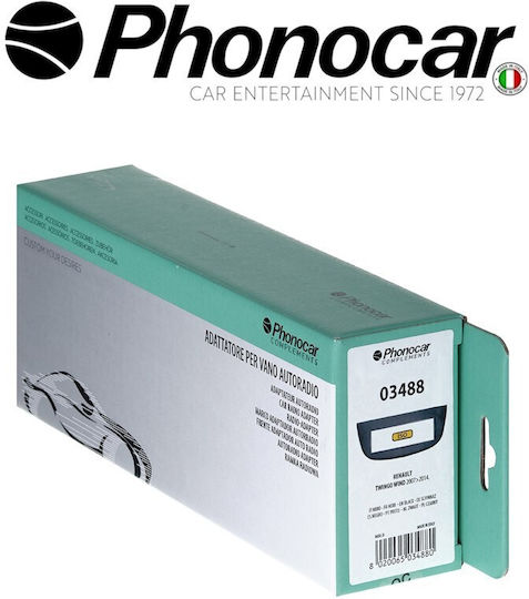 Phonocar Πρόσοψη 1 Din Μαύρη για Renault Twingo 2007-2014
