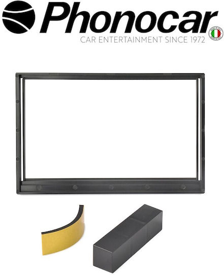 Phonocar DIN Fascia Panels 2 Din Metallic Nissan Micra C+C Black for Nissan Micra