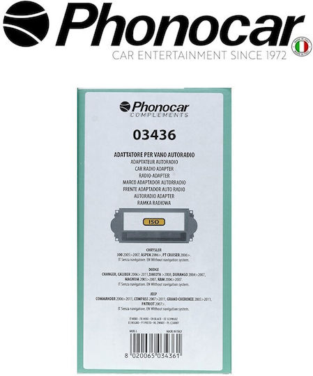 Phonocar DIN Fascia Panels 2 Din for Chrysler PT Cruiser Dodge Caliber / Charger Jeep Commander