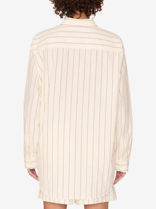 Primavera Stripe Μακρυμάνικο Γυναικείο Πουκάμισο Multicolor Ριγέ