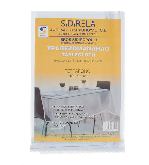 Sidi Home Plast Покривка за маса с дантела translucent 132x132бр
