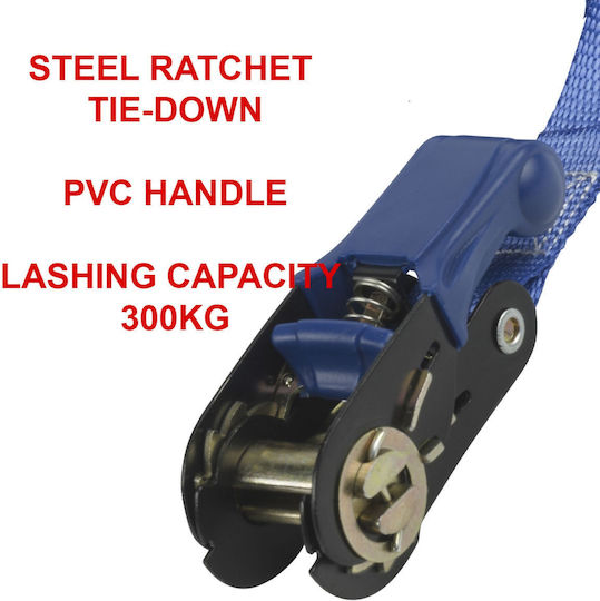 Master Lock Car Luggage Strap with Ratchet and PVC Handles Blue 500cm