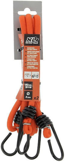 XL Perform Tools Car Luggage Elastric Strap Orange 80cm 2pcs