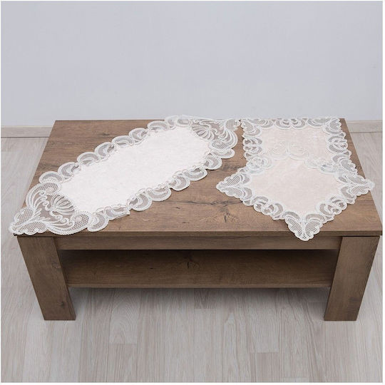 Dimeco Καρέ Τραπεζομάντηλο 2138 Beige 100x100εκ.