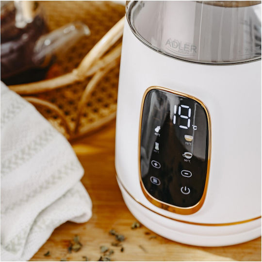 Adler Kettle 1.7lt 1850W White-Gold