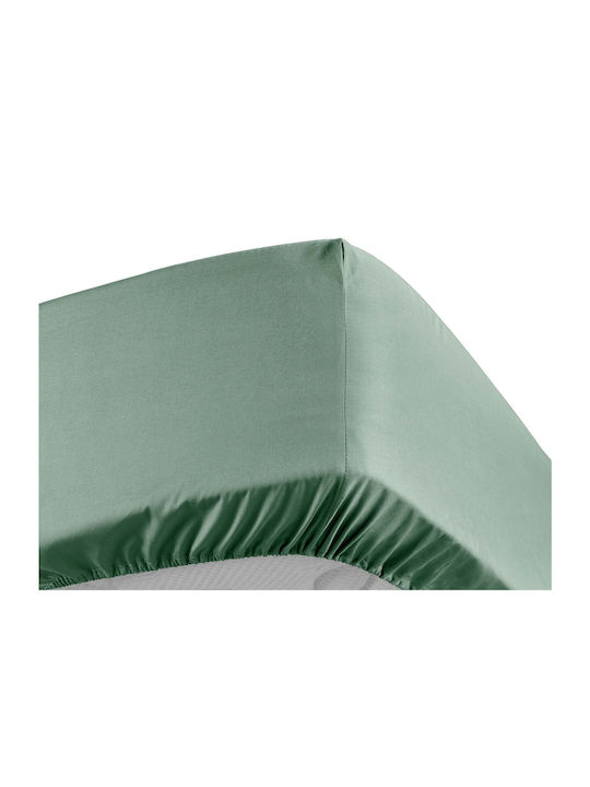Douceur d'Intérieur Percaline Σεντόνι Μονό με Λάστιχο 90x190εκ. Lime Green