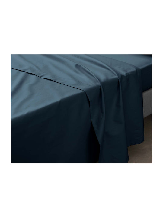 Douceur d'Intérieur Sheet King Size 300x240cm. Percaline Night Blue