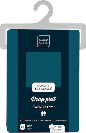 Douceur d'Intérieur Sheet King Size 300x240cm. Lina Blue