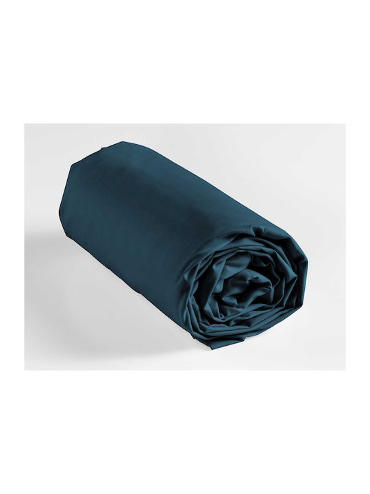 Douceur d'Intérieur Σεντόνι Μονό με Λάστιχο 90x190εκ. Blue