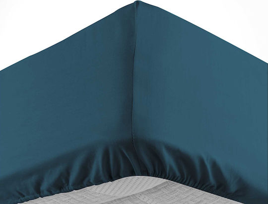 Douceur d'Intérieur Σεντόνι Μονό με Λάστιχο 90x190εκ. Blue