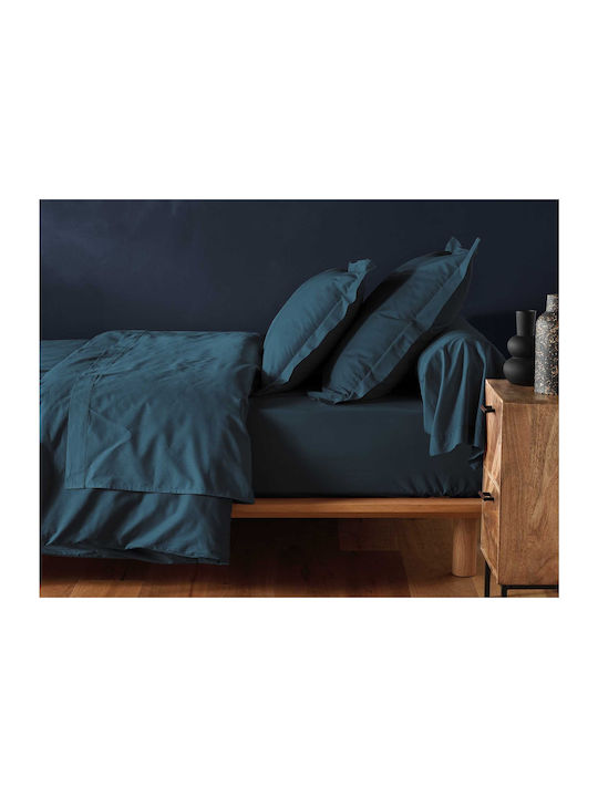 Douceur d'Intérieur Σεντόνι Μονό με Λάστιχο 90x190εκ. Blue