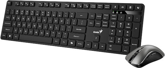 Genius KM-8216S Wireless Keyboard & Mouse Set English UK Wireless AI+Voice Typing