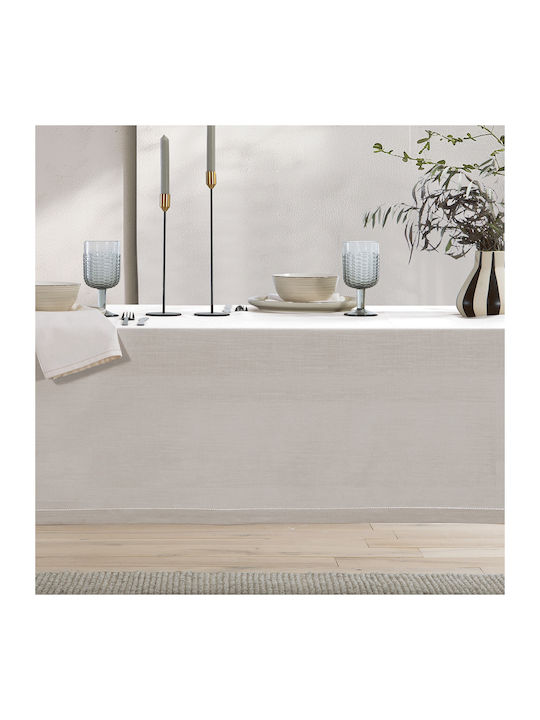 Nef-Nef Homeware Tablecloth Cotton Steady Ecru 150x300cm