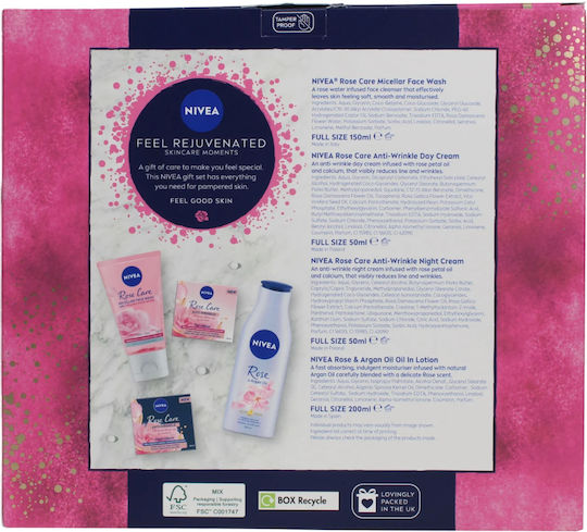 Nivea Feel Rejuvenated Skin Care Set for Αnti-ageing & Facial Cleaning 4pcs
