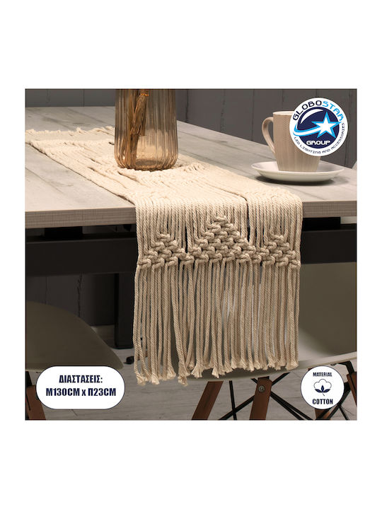 GloboStar Runner Knitted Beige 23x130cm