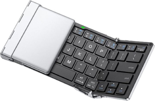iClever BoostType IC-BK03 Ασύρματο Bluetooth Πληκτρολόγιο με Touchpad Αγγλικό US Foldable