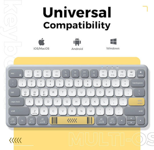 iClever BK50 Kabellos Bluetooth Nur Tastatur Englisch US