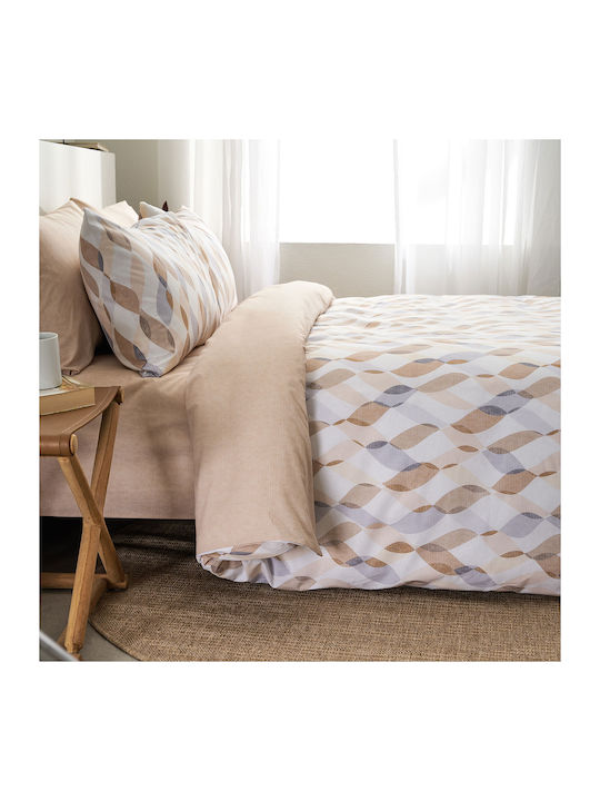 Vesta Home Prato-1 Σετ Σεντόνια Υπέρδιπλα 240x270εκ. Μπεζ (4τμχ)