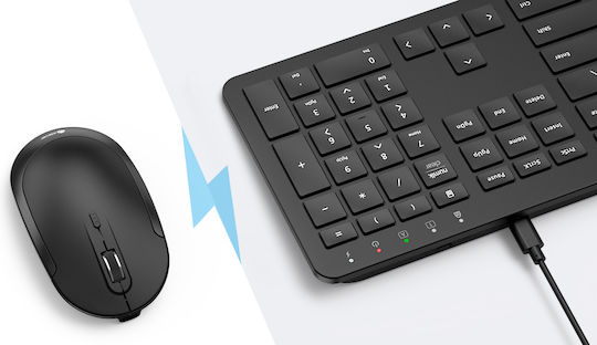 iClever GK08 Kabellos Bluetooth Tastatur & Maus Set Englisch US