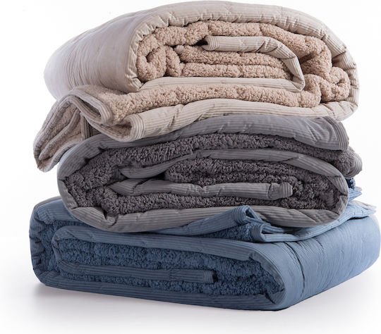 Nef-Nef Homeware New Kotler Κουβερλί King Size από Πολυεστέρα Denim 270x280cm