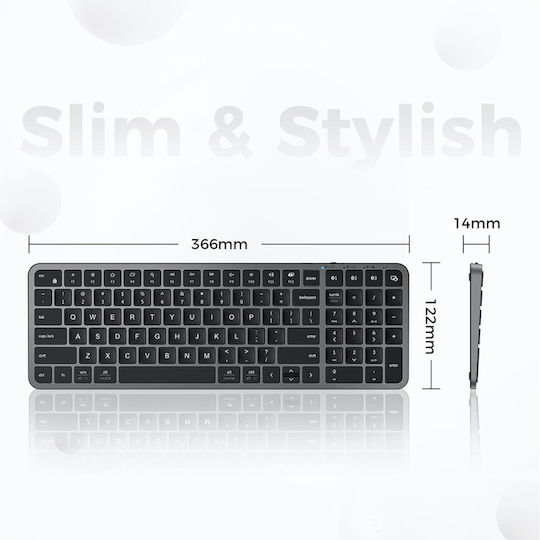 iClever BK20 Kabellos Bluetooth Nur Tastatur Englisch US