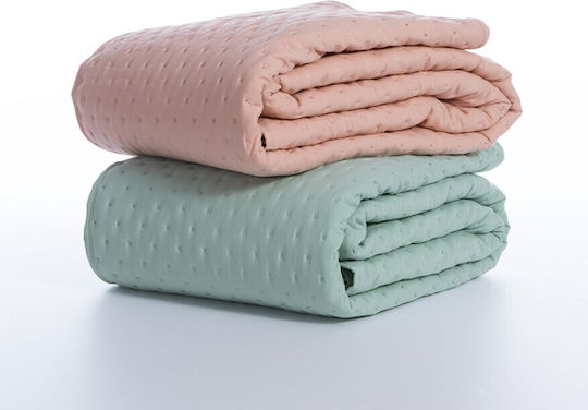 Nef-Nef Homeware Valia Κουβερλί Ημίδιπλο Microfiber Peach 180x240cm