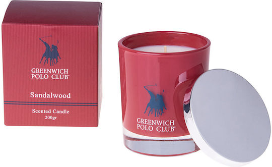 Greenwich Polo Club Aromatisches Kerze in Gefäß mit Duft Sandelholz 200gr