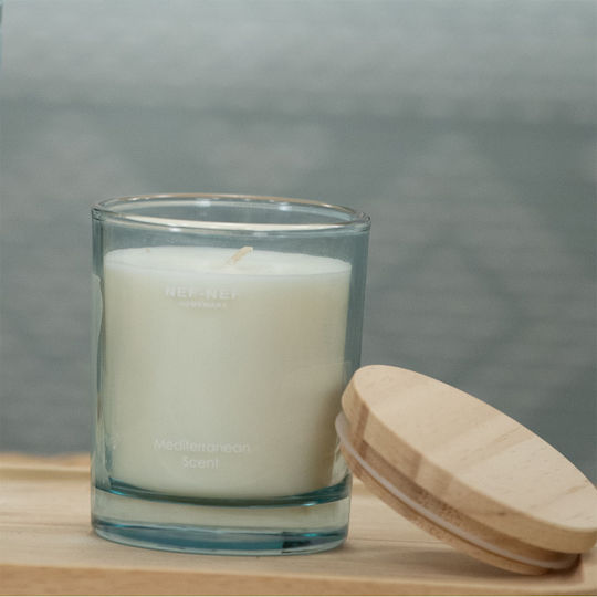 Nef-Nef Homeware Aromatic Candle Mediterranean in Green Jar 200g