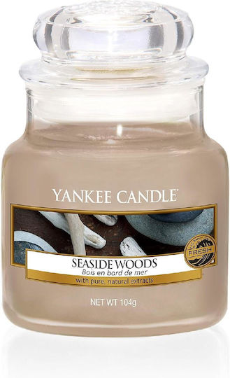 Yankee Candle Lumânare Aromată Borcan cu Aromă Pădurea Seaside Woods Maro 104gr 1buc