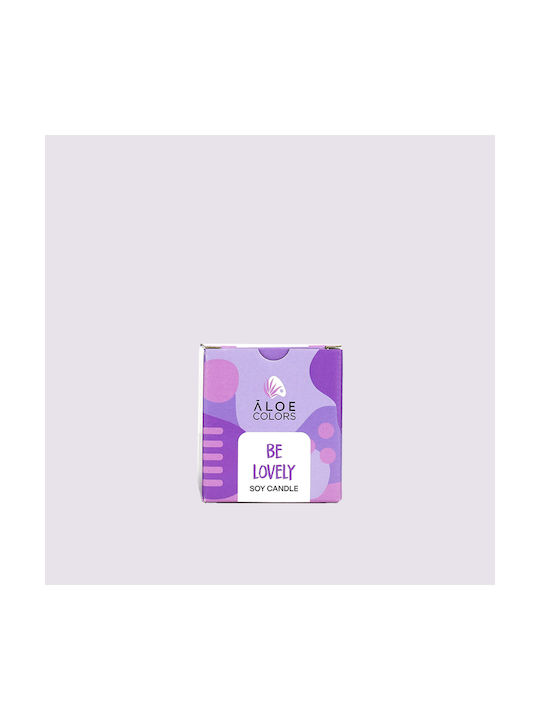 Aloe Colors Scented Soy Candle Be Lovely Jar Purple 150gr 1pcs