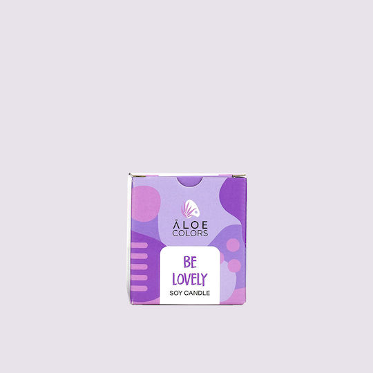 Aloe Colors Αρωματικό Κερί Σόγιας Be Lovely σε Βάζο Μωβ 150gr