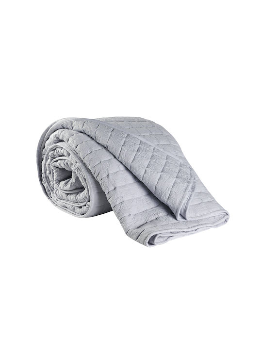 Kentia Vegas Tagesdecke Einzelbett aus Polyester Grey 160x240cm