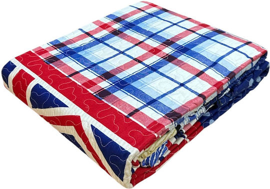 Linea Home Britain Σετ Μονό Μπλε 160x220cm 2τμχ Linea Home Britain Σετ Μονό Μπλε 160x220cm 2τμχ