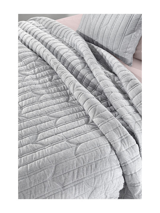 Guy Laroche Aurora Tagesdecken Set Mikrofaser Graue 180x240cm 2Stücke