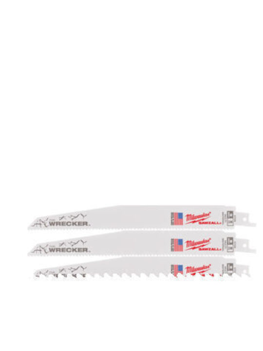 Milwaukee 48008706 Λαμες Σπαθ " Wrecker" 230mm 25τμχ Mw