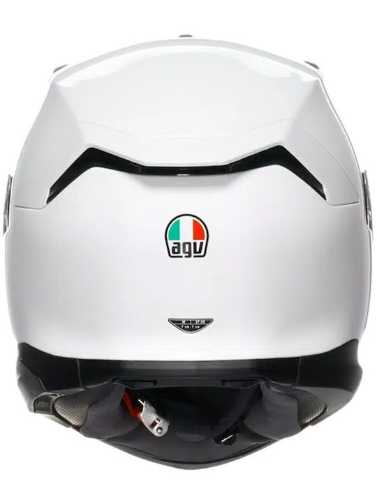 AGV K7 MPLK Mono White Motorcycle Helmet Full Face ECE 22.06 1450gr with Pinlock and Sunvisor