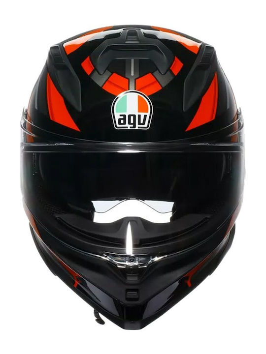 AGV K7 MPLK Taurax Black/Red Motorradhelm Volles Gesicht ECE 22.06 1450gr mit Pinlock und Sonnenblende