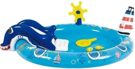 Piscină Rotundă Pentru Copii Gonflabilă 163lt 203x64cm Albastră